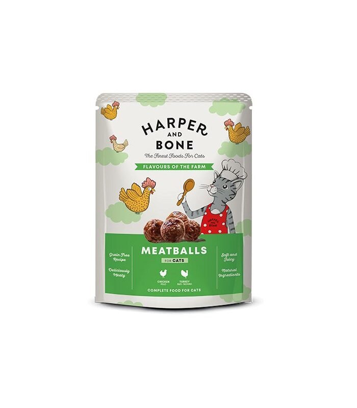 Harper and Bone Cat Pouch Adult Flavors Farm AVES 85G
