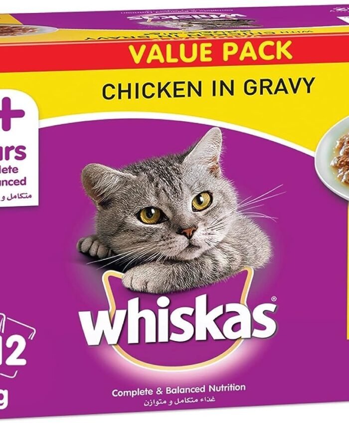 Whiskas Chicken Gravy wet food 80g (Pack of 12 x 80g)