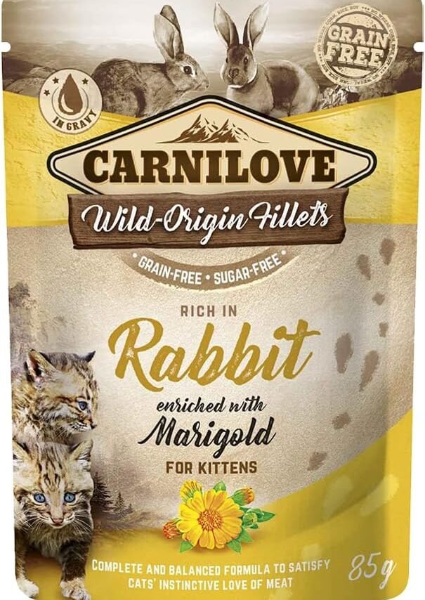 Carnilove Rabbit Enriched With Marigold For Kittens wet food - 85g