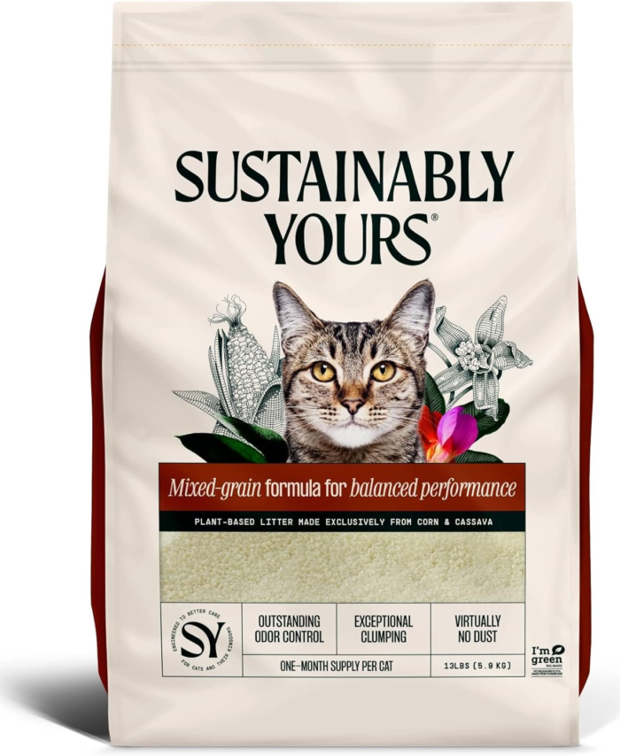 Sustainably Yours Natural Cat Litter - 13lb /6 Kgs